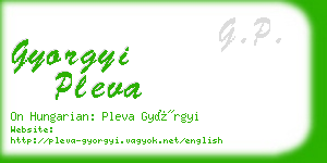 gyorgyi pleva business card